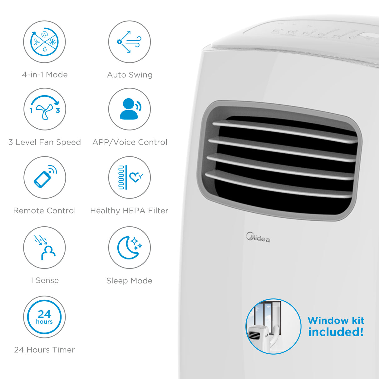 Midea 12,000 BTU Premium Portable Air Conditioner