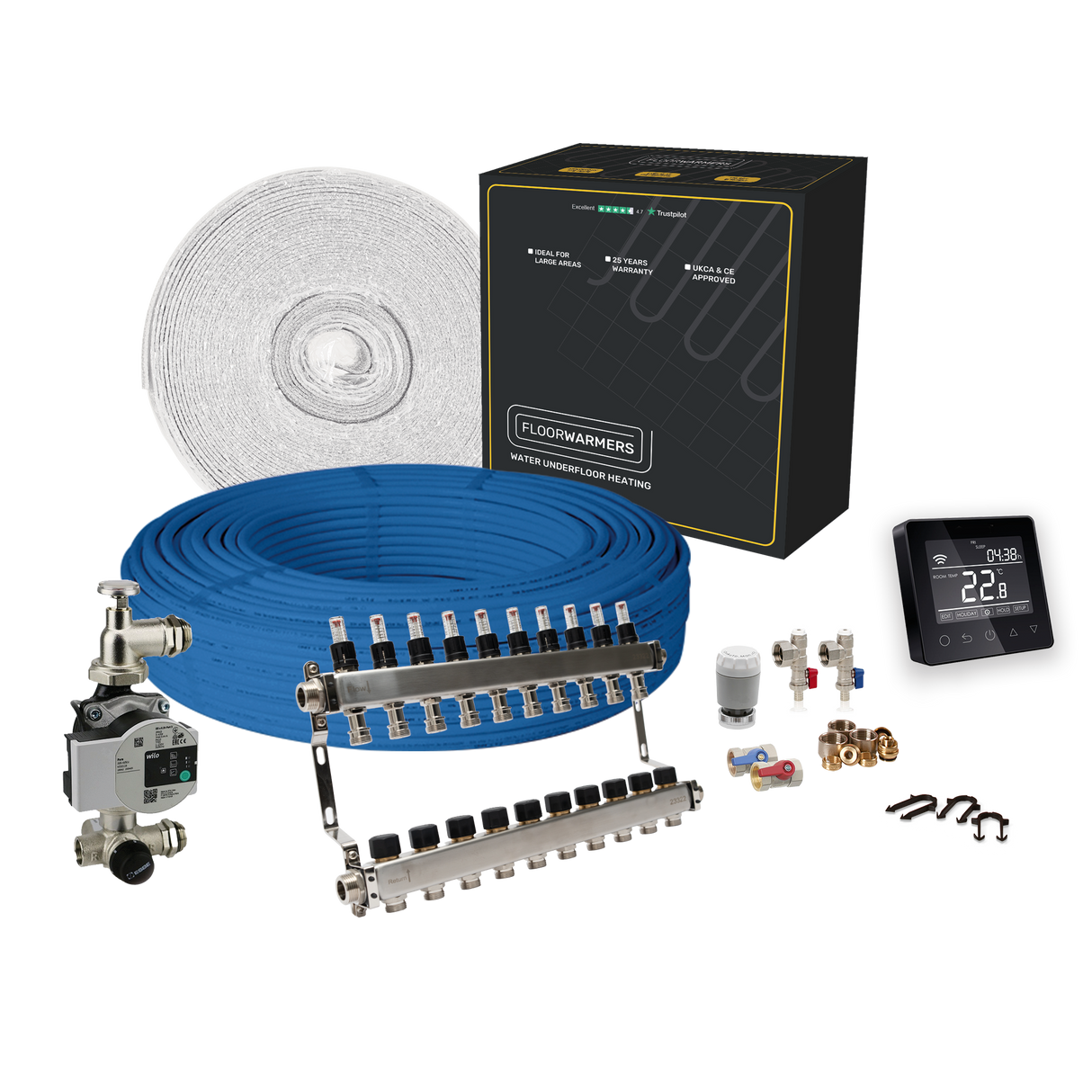 Floorwarmers Water Underfloor Heating - Multi Room