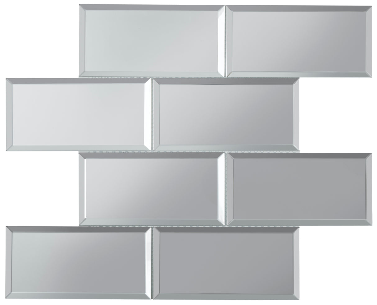 Lumiere Bevel Mirror Brick Mosaic Tile  - 300mm x 305mm x 5mm (Covers 0.09m2)