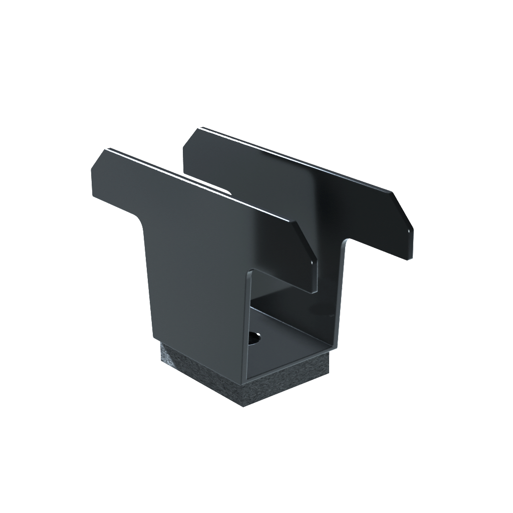 GSE Integration H16 Steel Double Mid Clamp Black INC EPDM - ART105904
