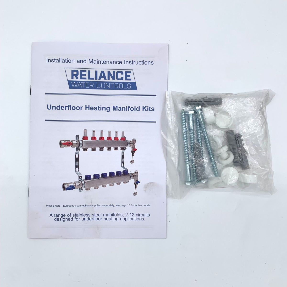 Reliance 11-Port Underfloor Heating Manifold – 304 Stainless Steel UFH Manifold with Taconova Flow Meters, Multi-Zone Heating System (BS EN 1264-4)