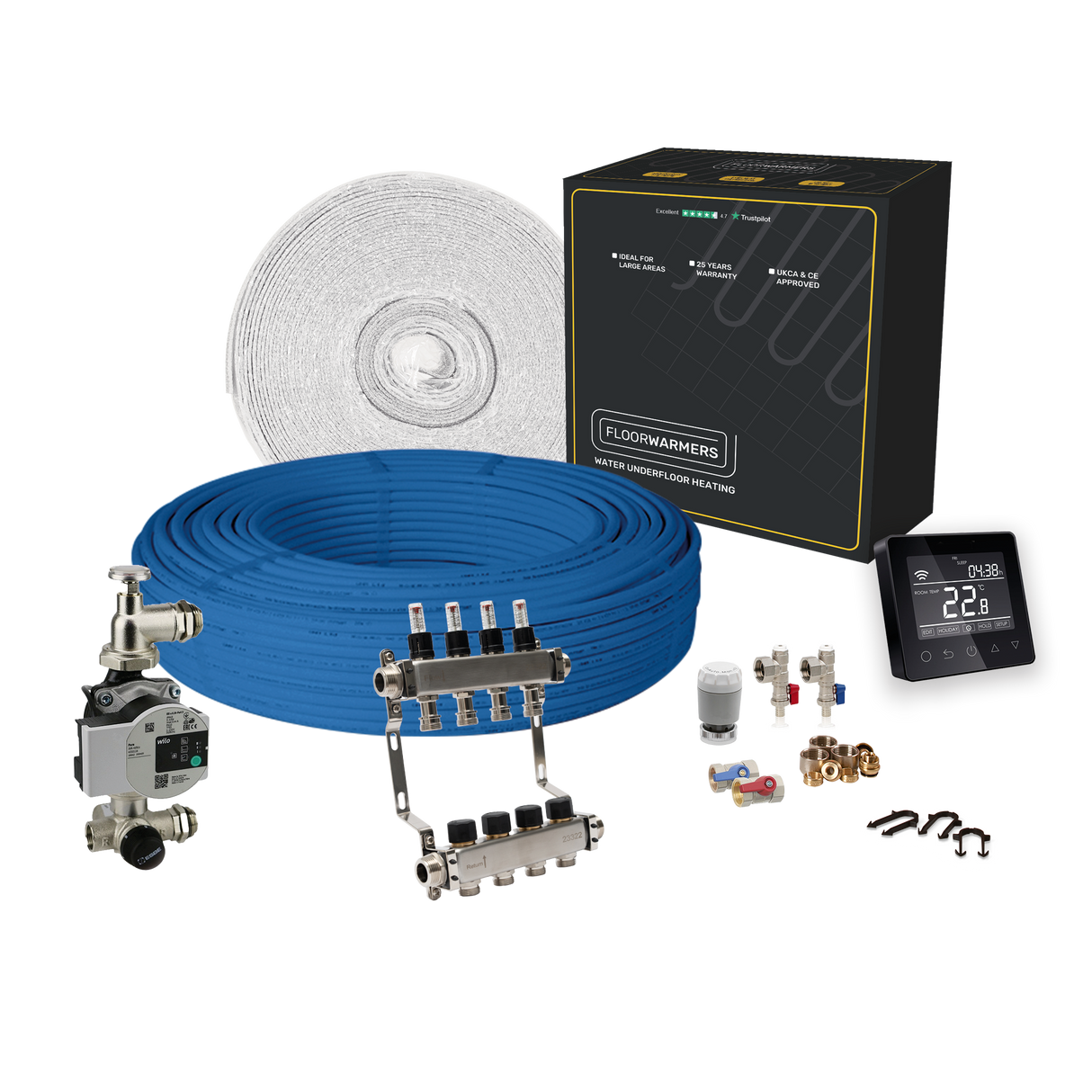 Floorwarmers Water Underfloor Heating - Multi Room