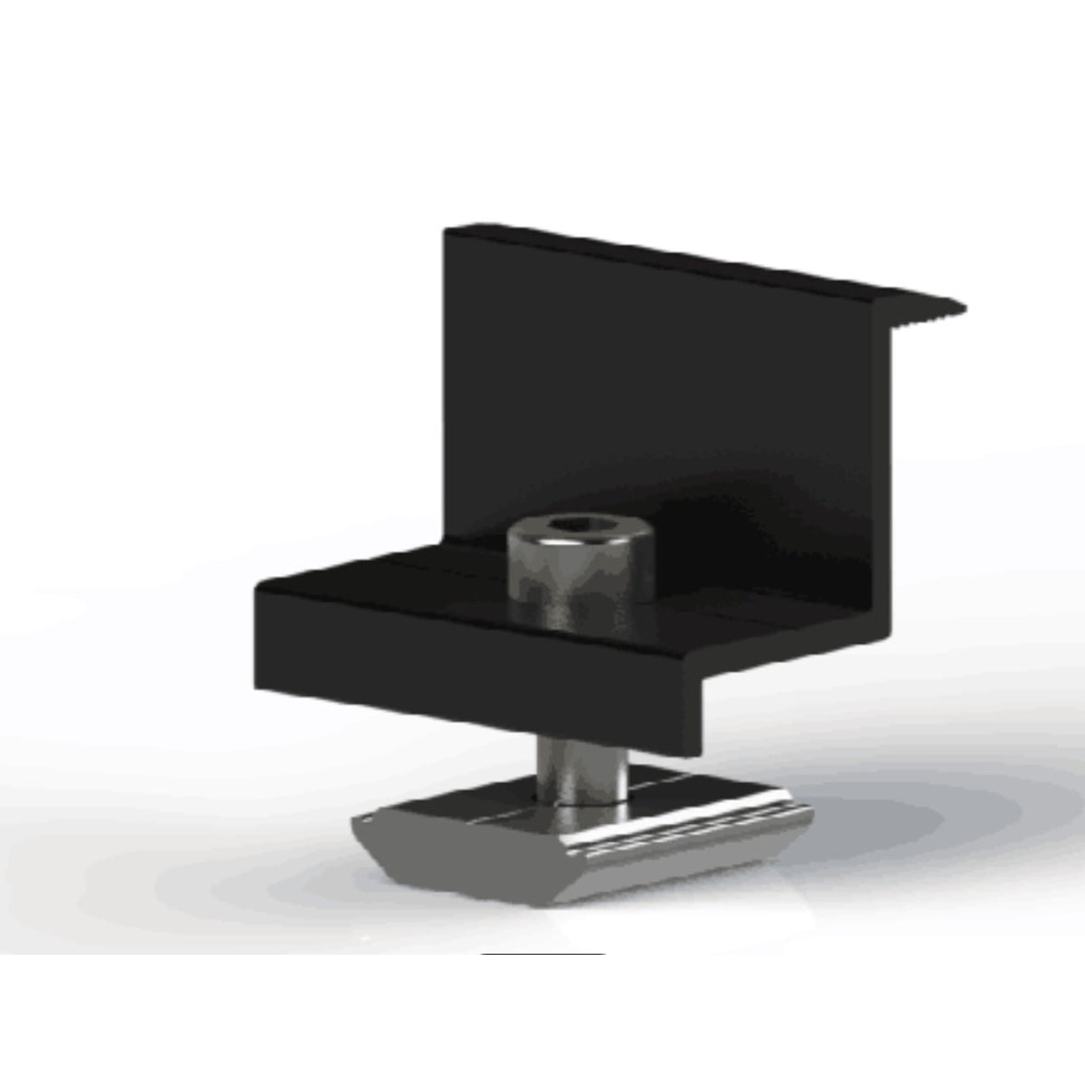 Fastensol Black End Clamp 30mm Panel Thickness F-BEC"