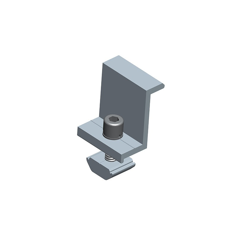 Fastensol Silver End Clamp 30mm Panel Thickness F-SEC