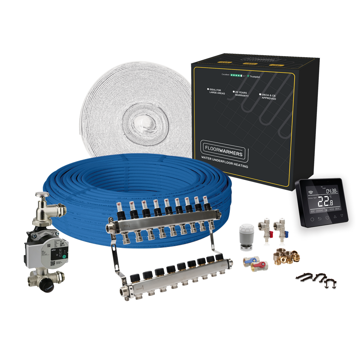 Floorwarmers Water Underfloor Heating - Multi Room