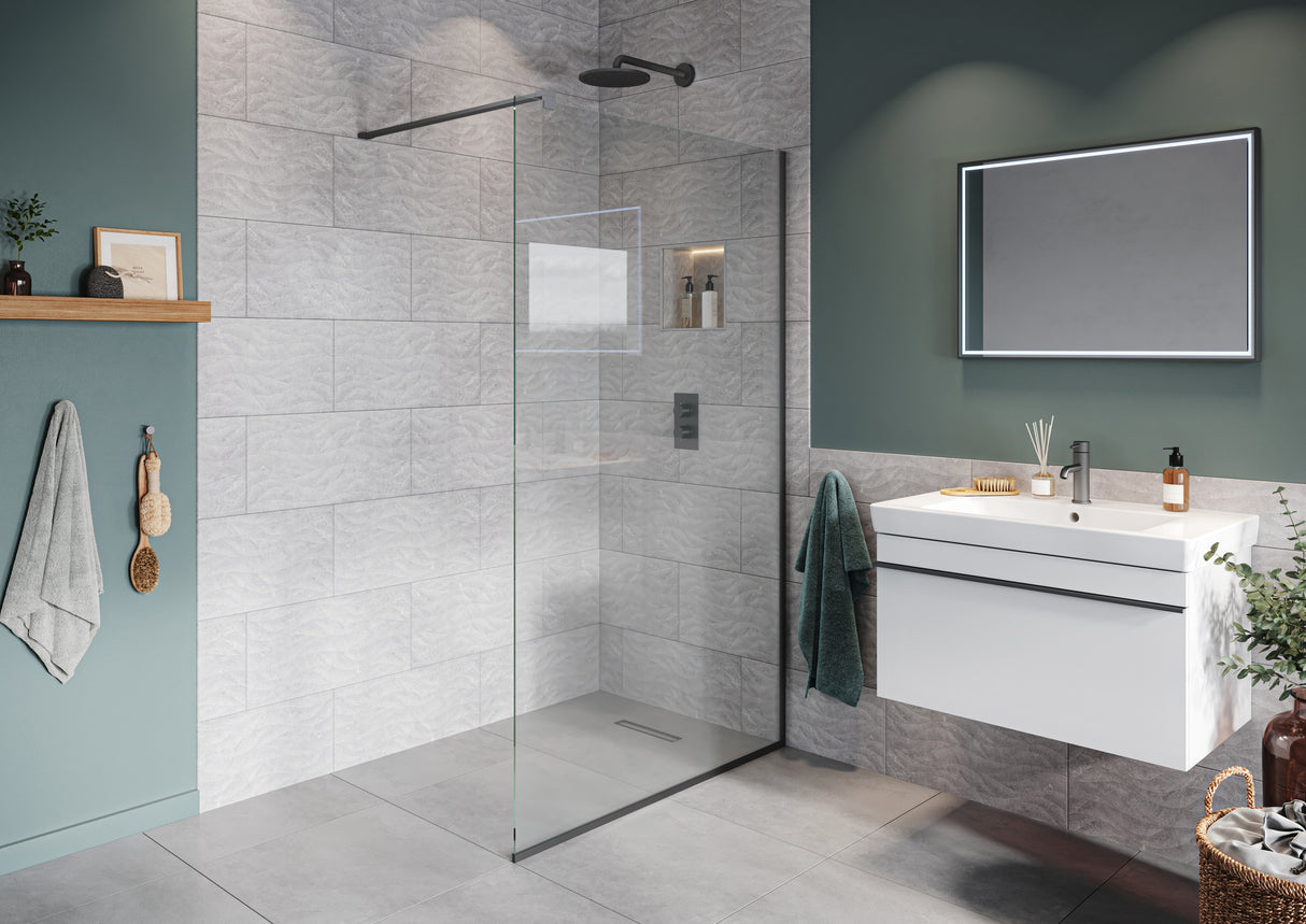 Wetroom Shower Screen - Wall Arm