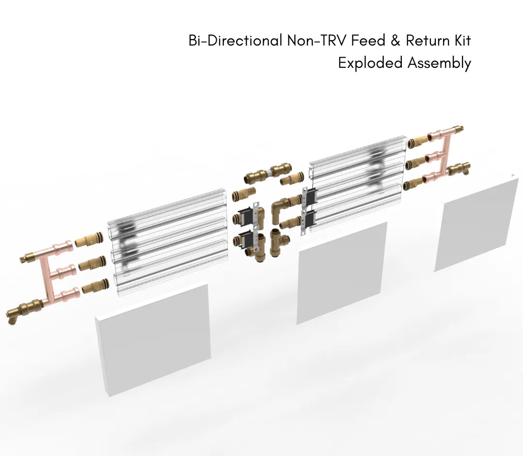 ThermaSkirt Bi-Directional Non-TRV Feed & Return Kit