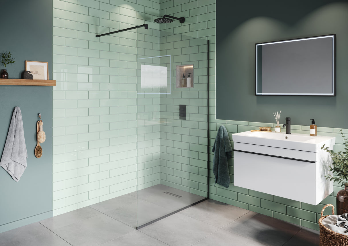 Wetroom Shower Screen - Wall Arm