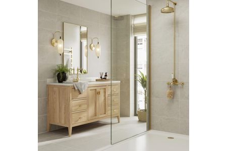 Leyburn Stone Matt Porcelain Wall & Floor Tile 300mm X 600mm X 9mm - Pack Of 7 - Covers 1.26m2