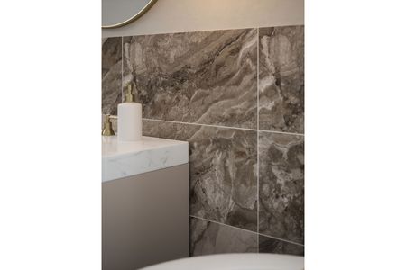 Kent Slate Grey Polished Glazed Porcelain Wall & Floor Tile 600mm X 600mm X 9mm - Pack Of 3 - Covers 1.08m2