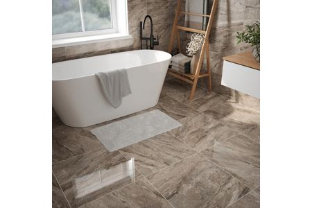 Arkle Stone Polished Glazed Porcelain Wall & Floor Tile 600mm X 600mm X 9mm - Pack Of 3 - Covers 1.08m2