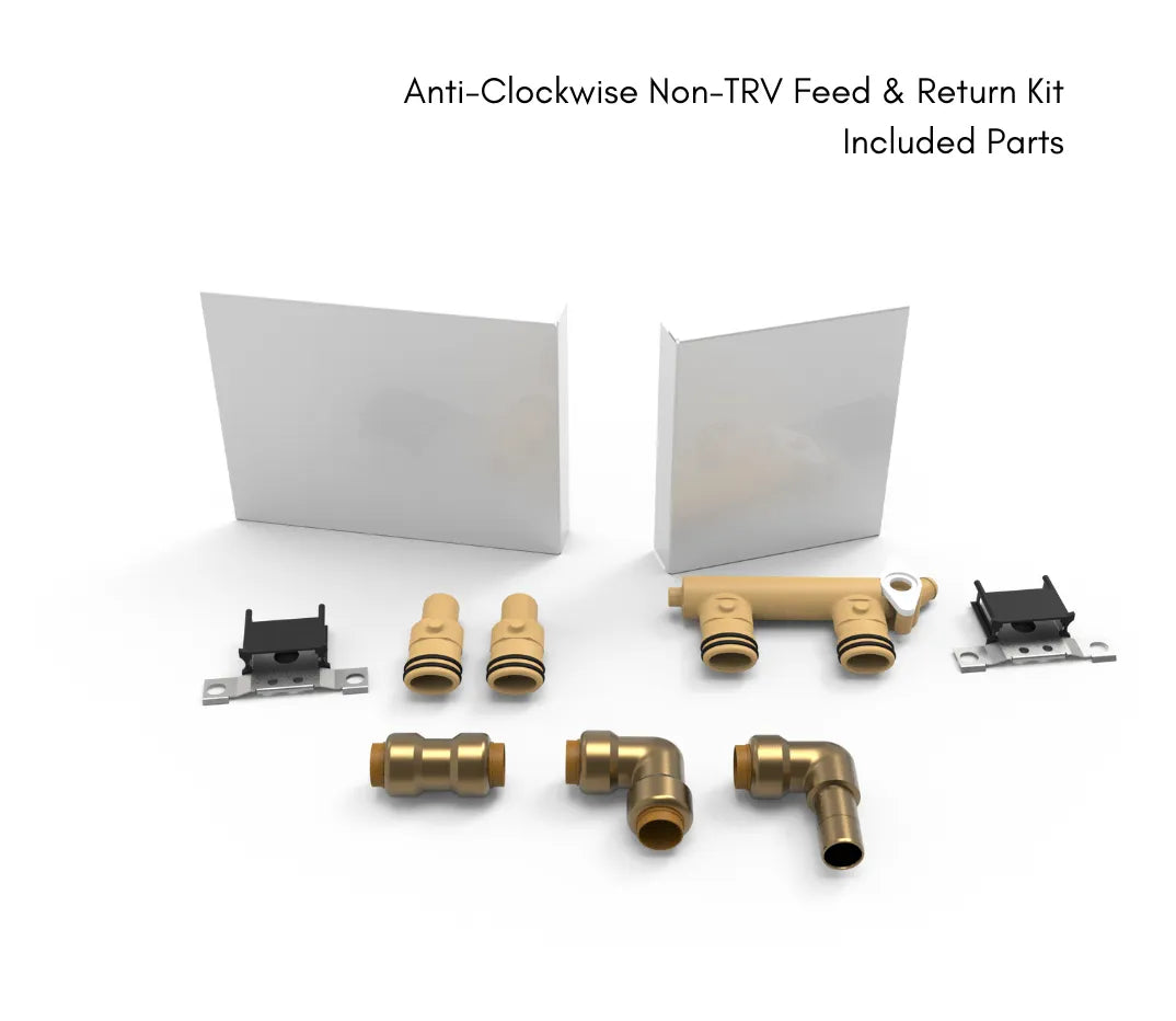 ThermaSkirt Anti-Clockwise Non-TRV Feed & Return Kit