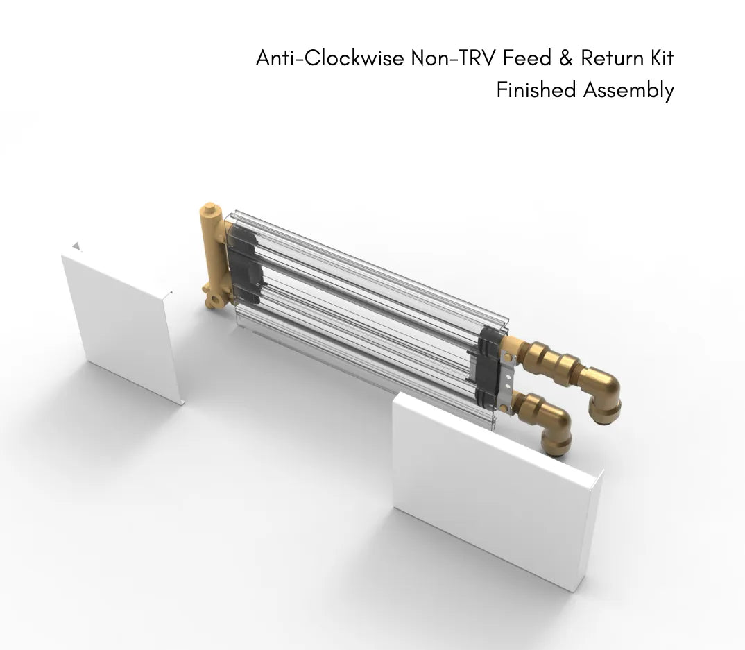 ThermaSkirt Anti-Clockwise Non-TRV Feed & Return Kit