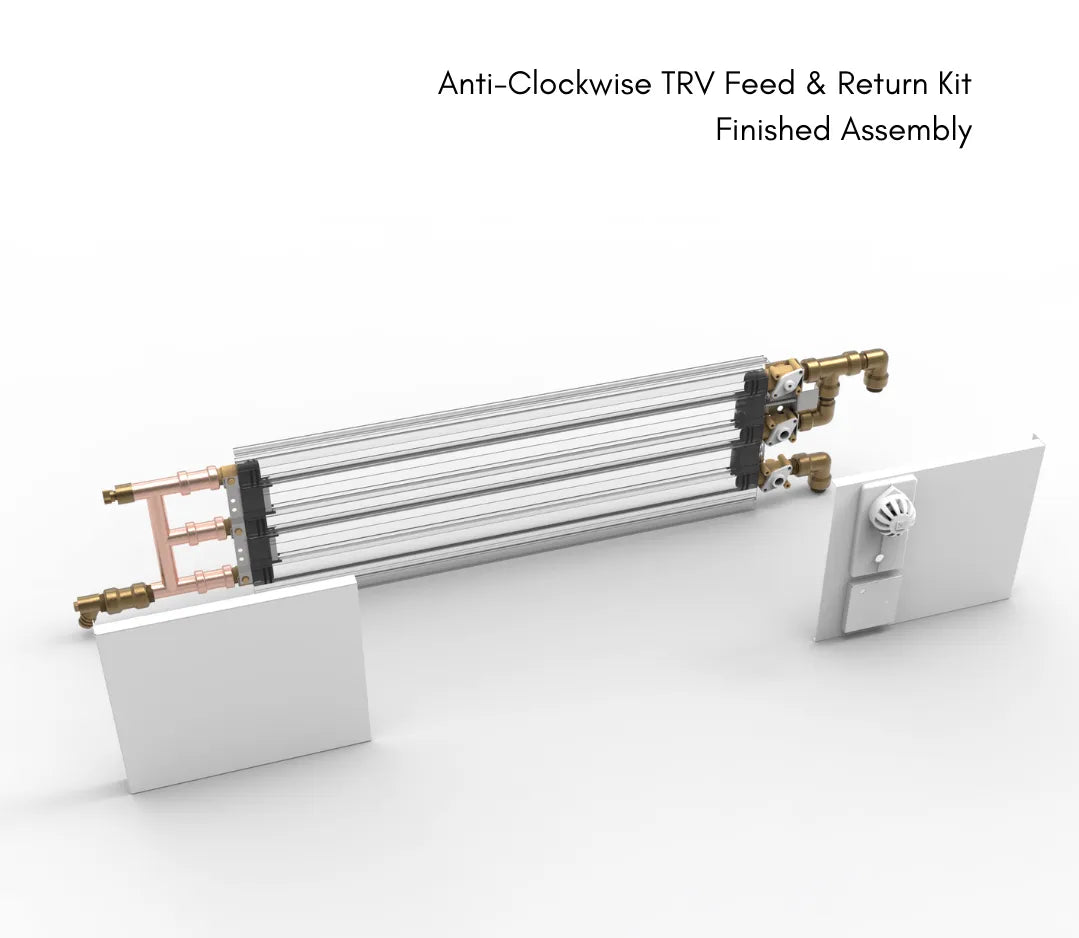 ThermaSkirt Anti-Clockwise TRV Feed & Return Kit
