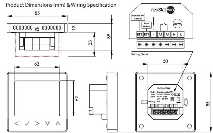Heatmiser neoStat WiFi Thermostat