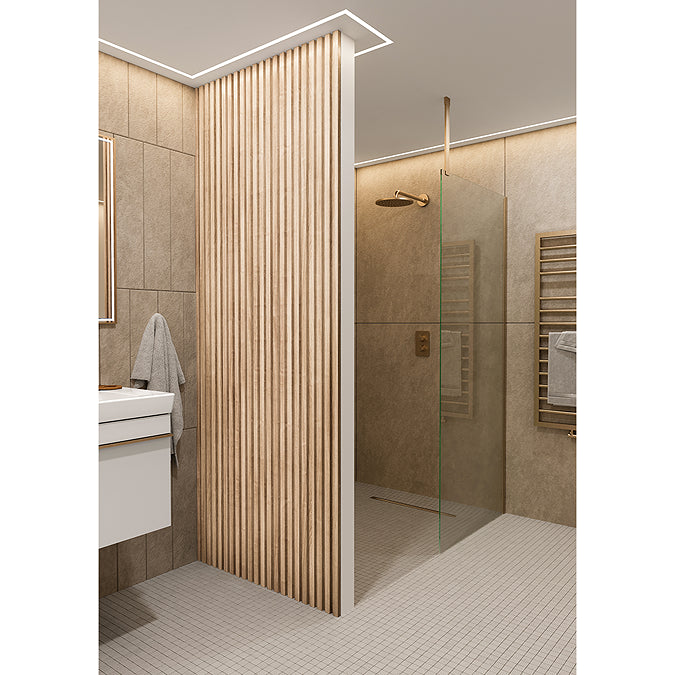 ProWarm Waterproof Slatted Wood Wall Panel (Pack of 3) - 2400mm x 170mm x 19mm