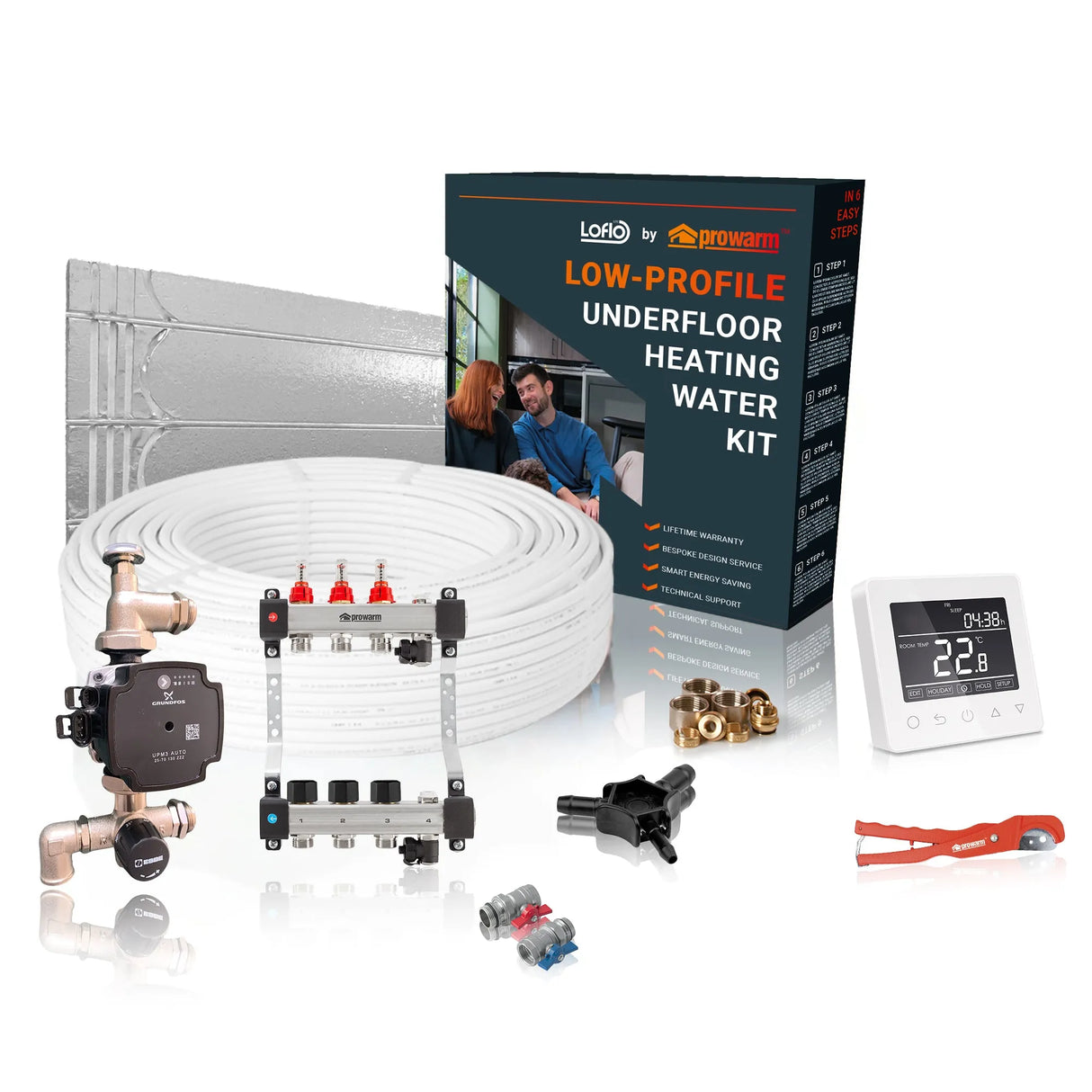 ProWarm™ Water Underfloor Heating 16mm LoFlo LITE Kit - Single Room