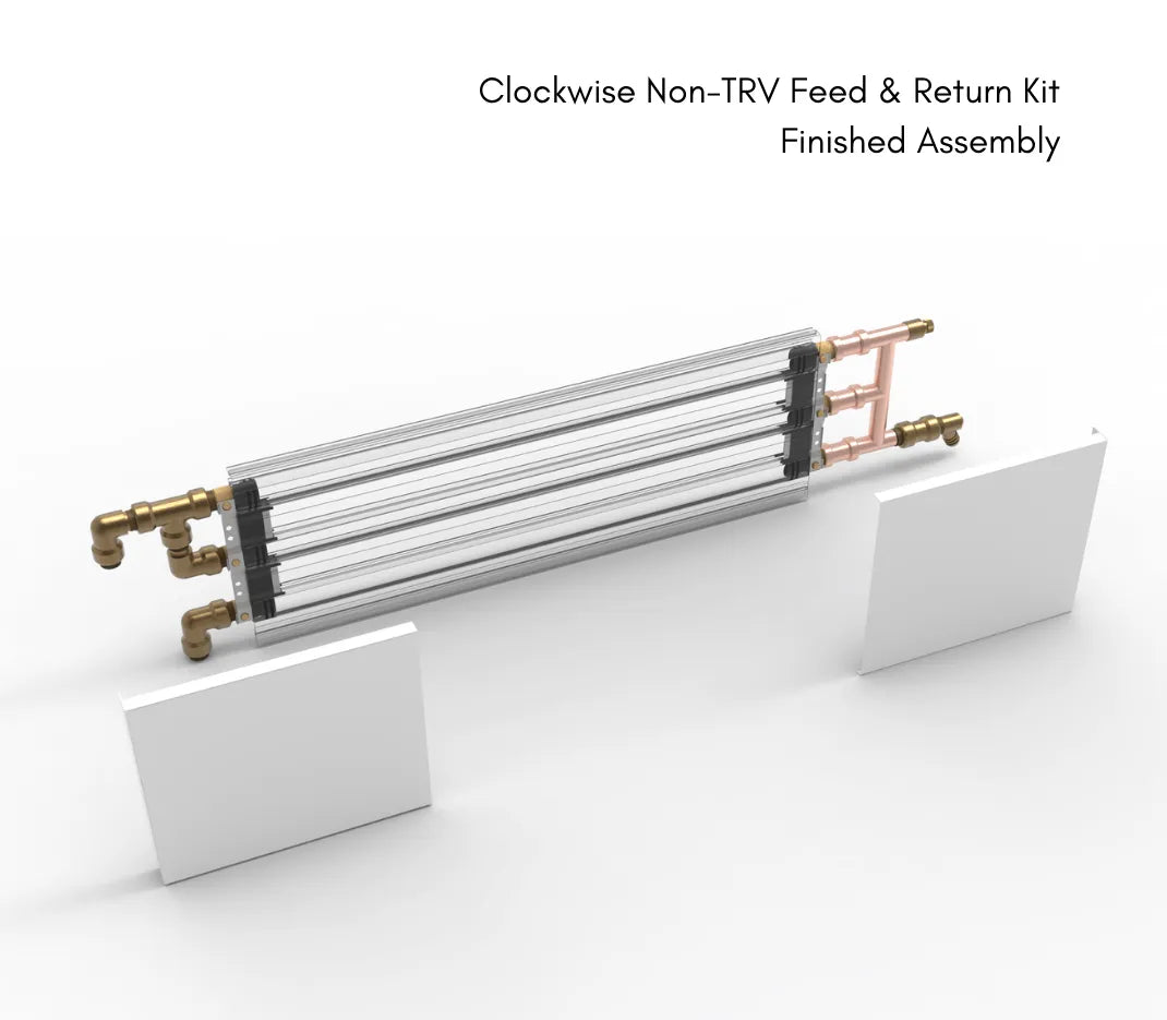ThermaSkirt Clockwise Non-TRV Feed & Return Kit