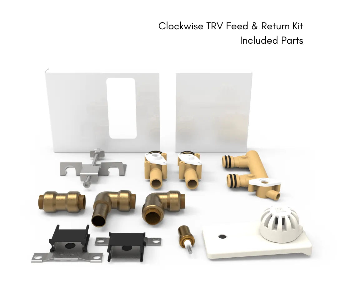 ThermaSkirt Clockwise TRV Feed & Return Kit