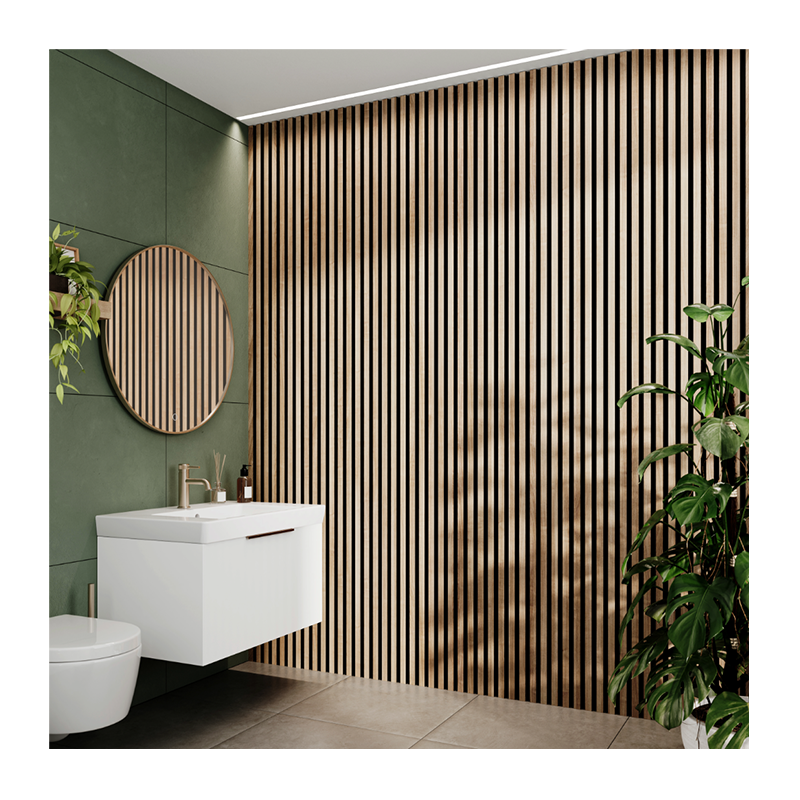 ProWarm Waterproof Slatted Wood Wall Panel (Pack of 3) - 2400mm x 170mm x 19mm