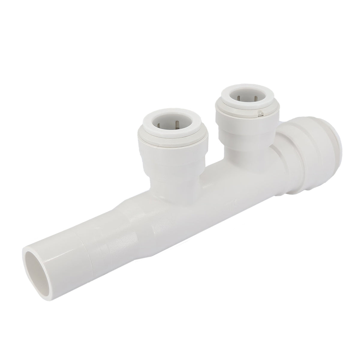 Plumbright 2 Port Manifold 22 x 15mm White White plastic