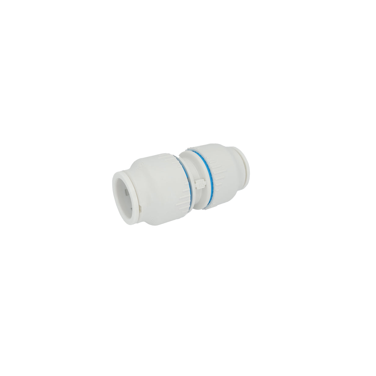 Plumbright White Plastic Push-Fit 15mm Straight Coupler 10 Pack