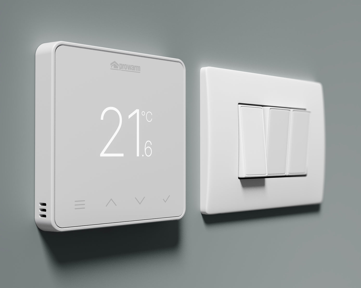 ProWarm Touch IQ S Series - White Wifi Thermostat