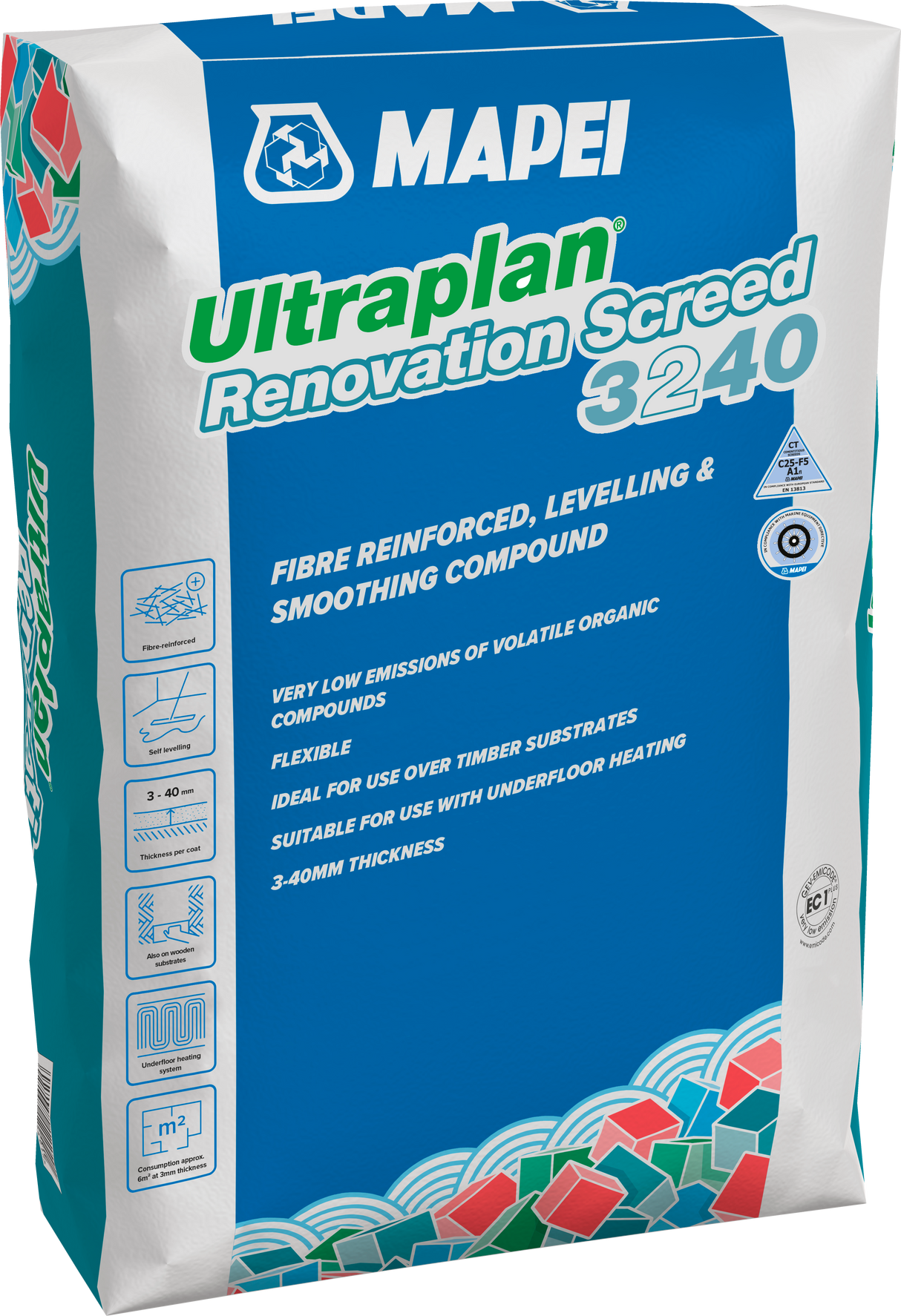 Mapei Ultraplan Renovation Screed Self Levelling Compound - Half Pallet/Full Pallet