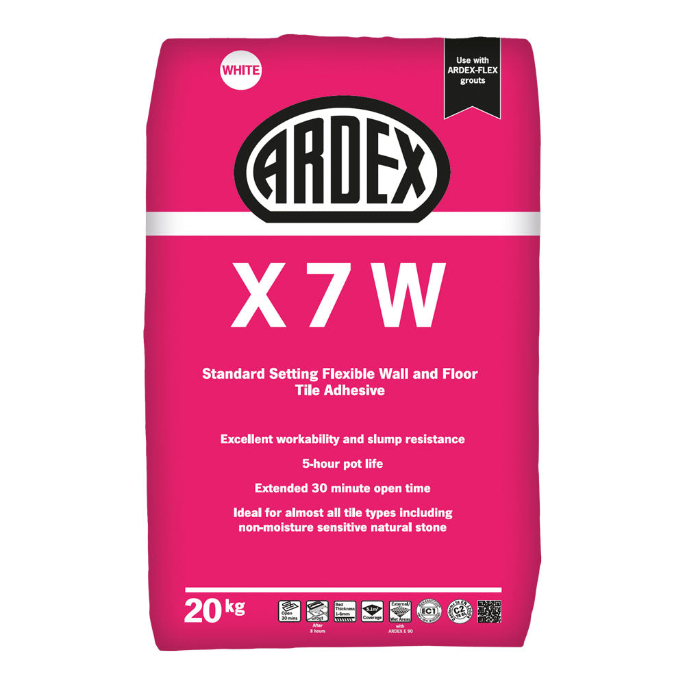 ARDEX X 7 - Flexible Cement-Based Tile Adhesive - FULL PALLET 50 X 20kg Bags
