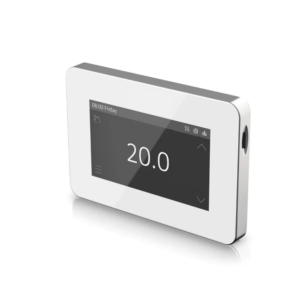 Touchscreen Electric Underfloor Heating Thermostat - White