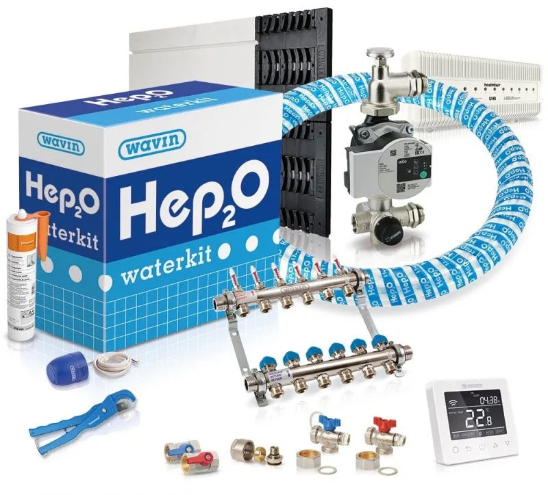 Wavin Hep2O Water Underfloor Heating 15mm Overlay Multi Room Kit