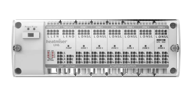 Heatmiser UH6 Wiring Centre, 6 Zone - Heatmiser UH6 Wiring Centre, 6 Zone