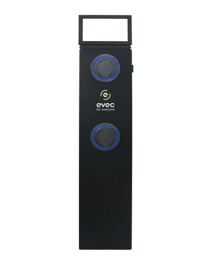 Evec Pedestal EV Charger 7.4kW Dual Socket (EDP01)