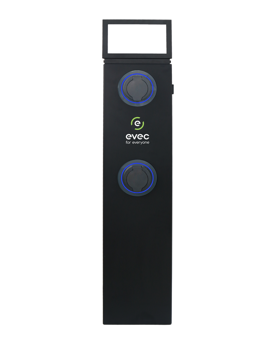 Evec Pedestal EV Charger 7.4kW Dual Socket (EDP01)