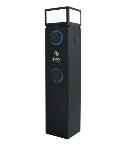 Evec Pedestal EV Charger 7.4kW Dual Socket (EDP01)