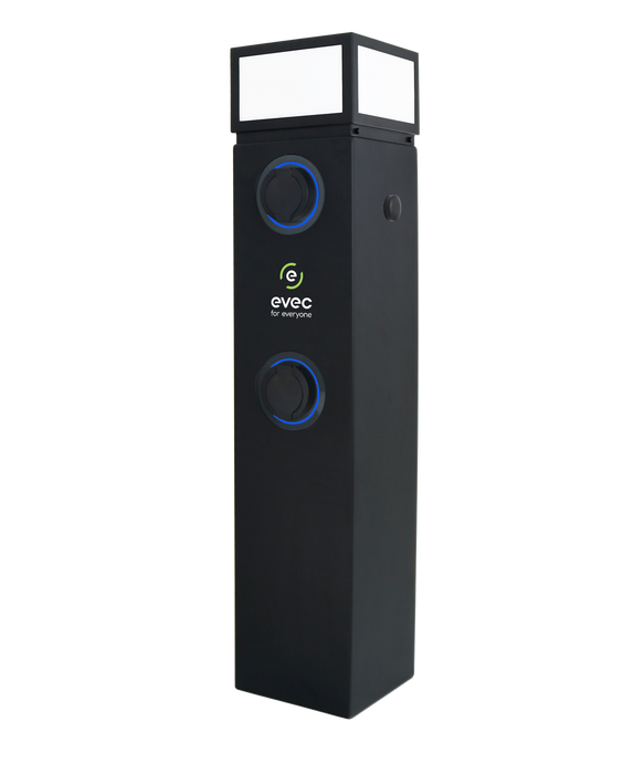 Evec Pedestal EV Charger 7.4kW Dual Socket (EDP01)