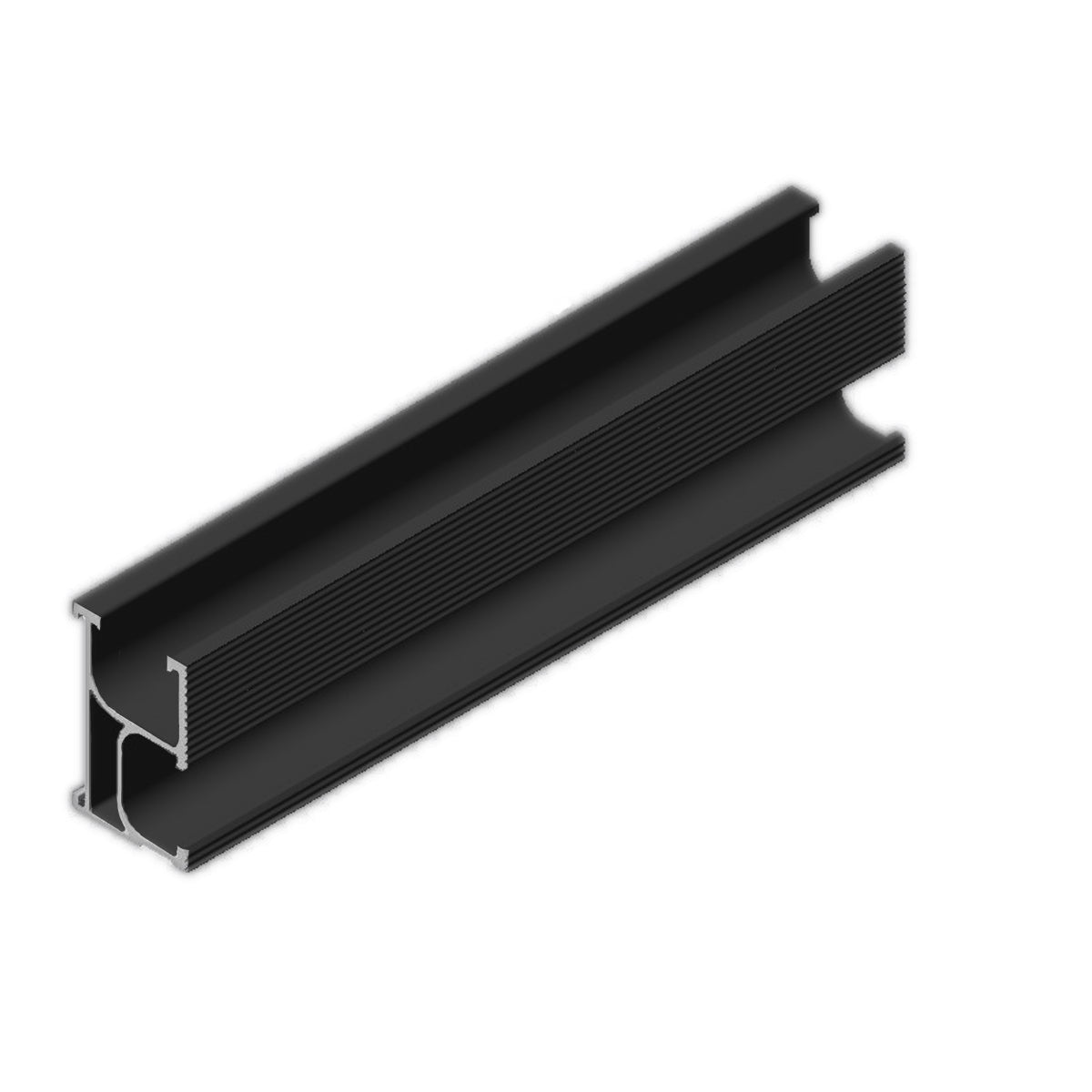 Fastensol Black Mounting Rail 3.3m F-MR-B