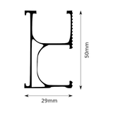 Fastensol Black Mounting Rail 3.3m F-MR-B