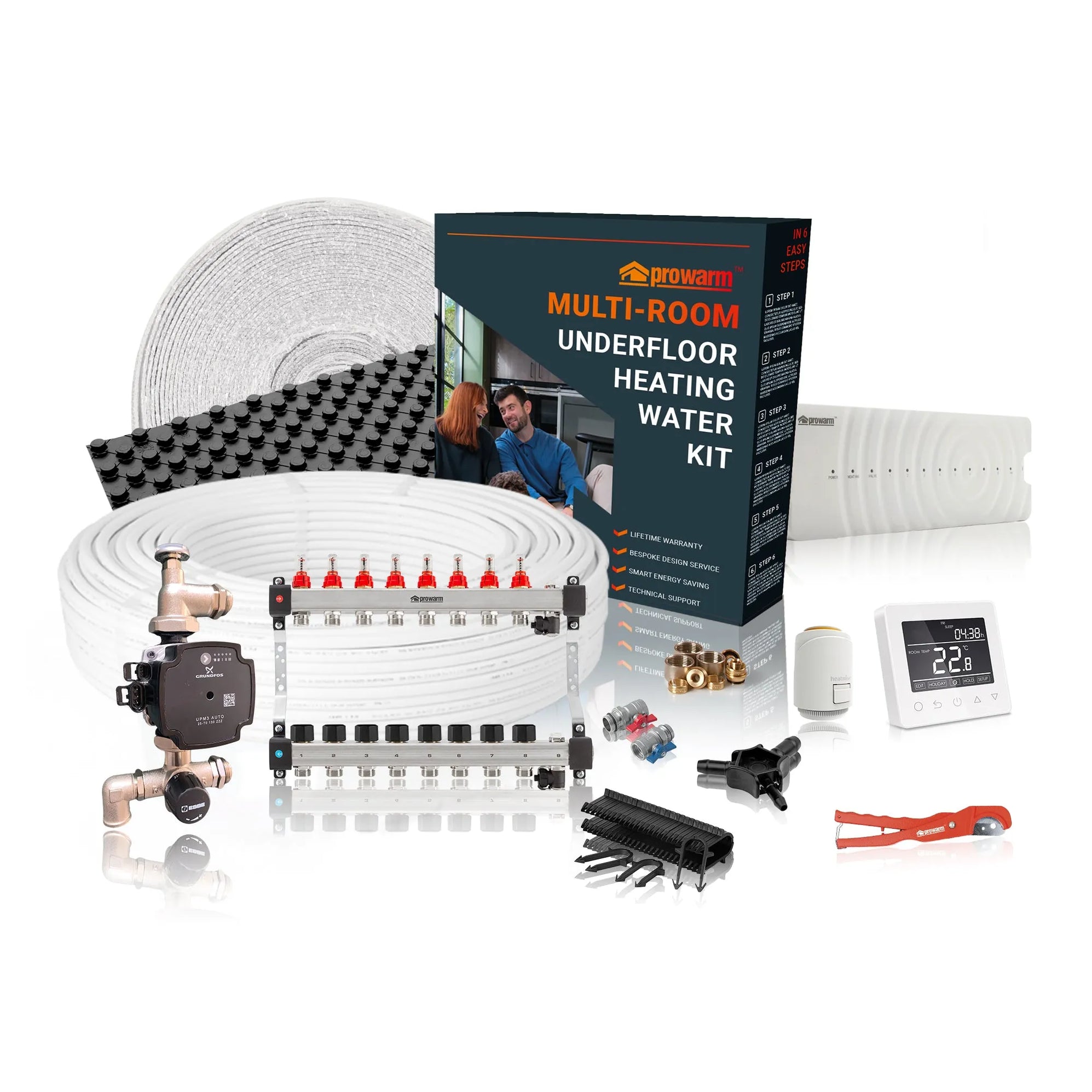 ProWarm™ Water Underfloor Heating Multi Room Kit & Procrate The