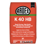 Ardex K 40 HB Rapid Drying, Fibre Reinforced Levelling and Smoothing Compound - FULL PALLET 50 X 22kg Bags