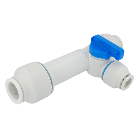 Plumbright Slip Tee Valve 15mm x 3/8" OD White plastic