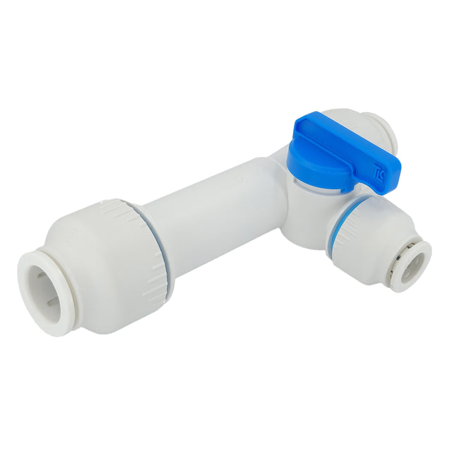 Plumbright Slip Tee Valve 15mm x 3/8" OD White plastic