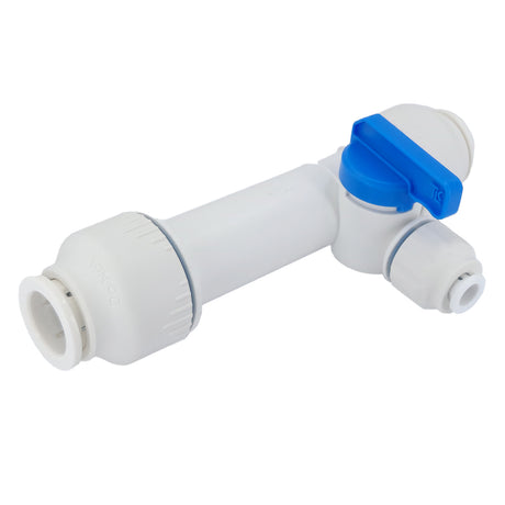 Plumbright Slip Tee Valve 15mm x 1/4" OD White plastic