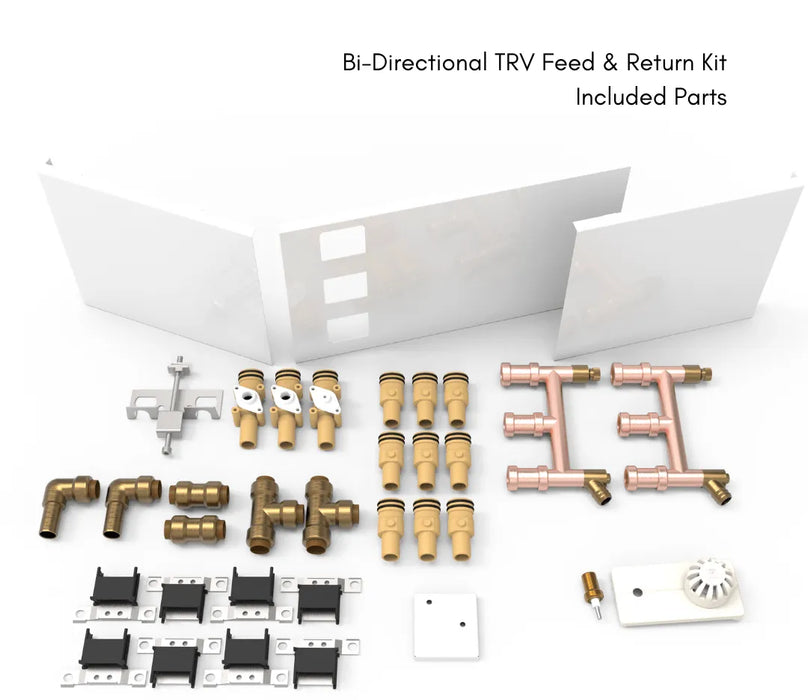 ThermaSkirt Bi-Directional TRV Feed & Return Kit