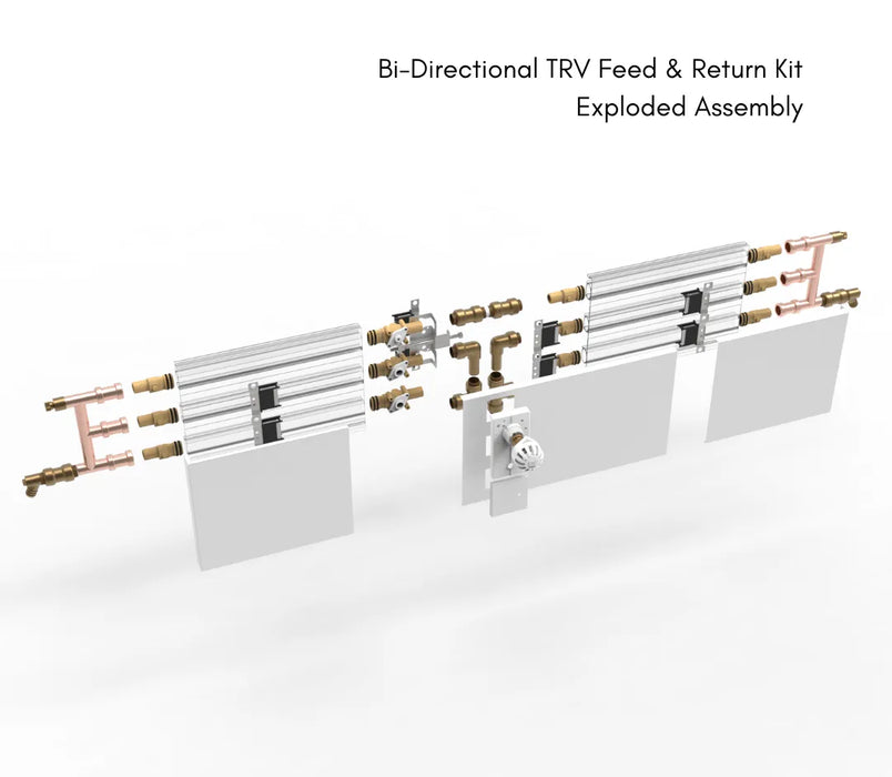 ThermaSkirt Bi-Directional TRV Feed & Return Kit