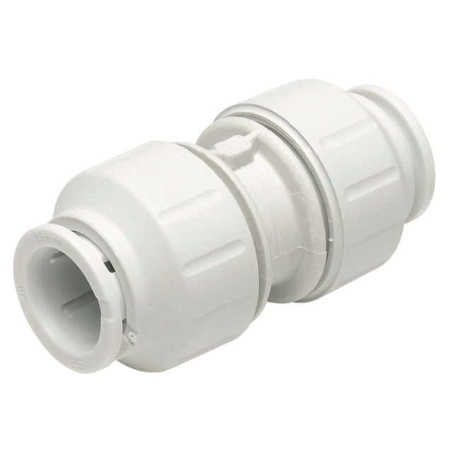 JG Speedfit Straight Connector Pushfit 15mm White PEM0415W-L Pack of 10