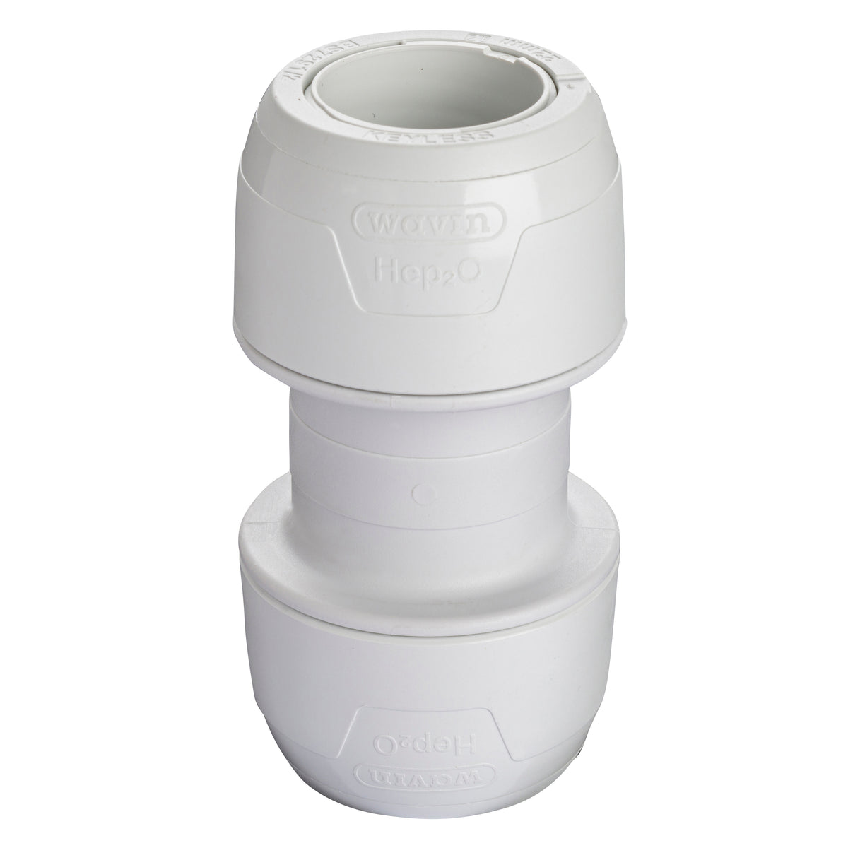 Hep2O Keyless Straight Connector 22mm White Plastic Plumbing Fitting KL1-22 Pack of 10