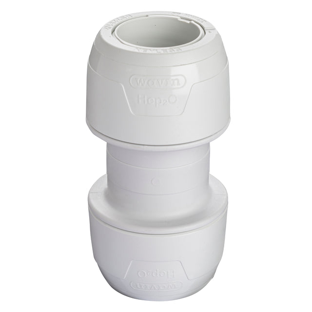 Hep2O Keyless Straight Connector 22mm White Plastic Plumbing Fitting KL1-22 Pack of 10