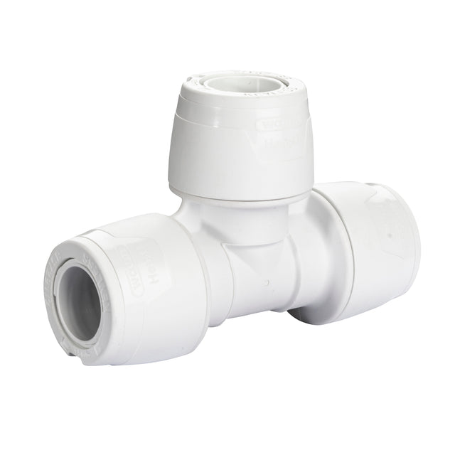 Hep2O Keyless Equal Tee 15mm White Plastic Plumbing Fitting KL10-15 Pack of 10