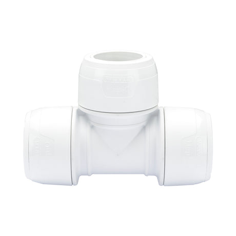 Hep2O Keyless Equal Tee 28mm White Plastic Plumbing Fitting KL10-28 Pack of 5